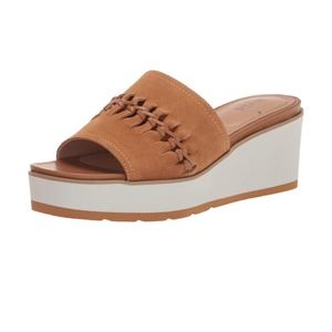 NYDJ Women's Wedge Pump | Size 8 | Suede | Color: Cognac | MSRP $130